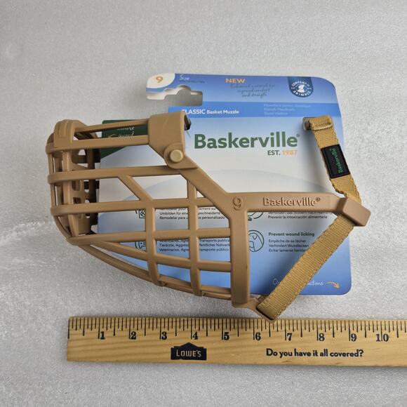 Baskerville Classic Lightweight Basket Muzzle Dog Behaviour Training Size 9 NEW - Picture 1 of 5